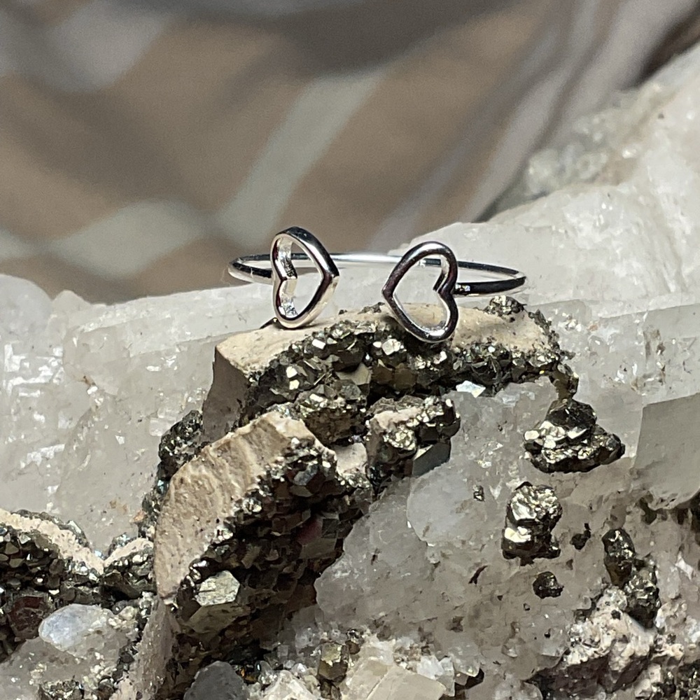 Silver Double Heart Ring